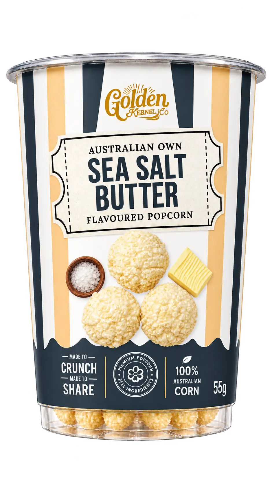 Sea Salt Butter Popcorn cup